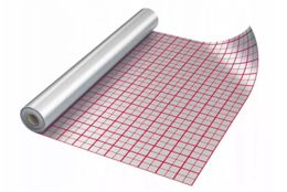 Фольгированная пленка с разметкой ITAL 105 мкр, для теплого пола, красный кратно 50 м